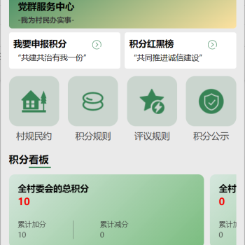 上線(xiàn)“鄉(xiāng)村治理積分制平臺(tái)”獲得軟著證書(shū)及項(xiàng)目應(yīng)用在鎮(zhèn)級(jí)村莊